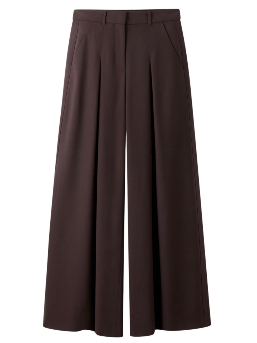 ME+EM Ultra Wide-Leg Pant Ganache Brown $445 NWOT Sz 6